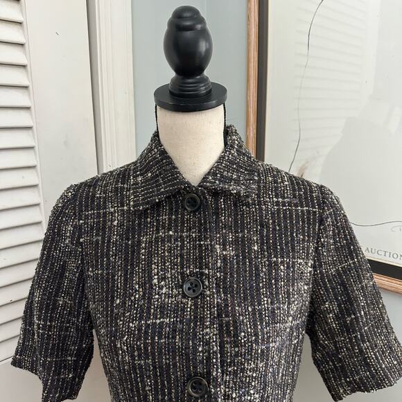 COLDWATER CREEK Womens Jacket Half Sleeve Tweed Career Travel Minimalist | P8 - Picture 2 of 9